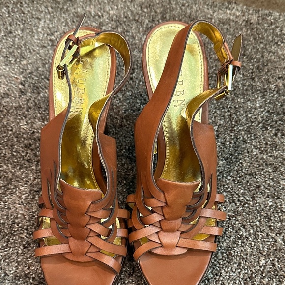 Ralph Lauren Shaina Heels Sandal sz 8.5 - Picture 2 of 4